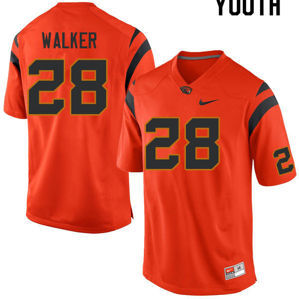 Youth #28 Trent Walker Oregon State Beavers College Football Jerseys Sale-Orange